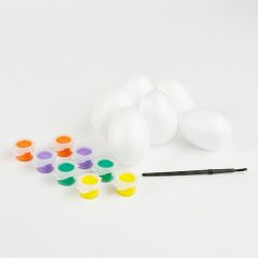   Húsvéti dekoráció - húsvéti habtojás festő szett - 6 cm - 6 db tojás