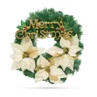 Karácsonyi koszorú - arany színű - 40 cm