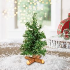 Műfenyő - fa talppal - mini - 30 cm