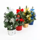 Műfenyő - mini - díszített - 4 szín - 30 cm