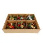 Adventi dekoráció - mécsestartóval - 6 féle - 13 cm