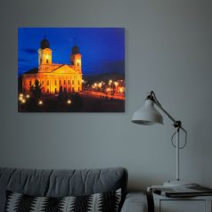   LED-es fali hangulatkép - "Nagytemplom Debrecen" -  3 x AA, 38 x 48 cm