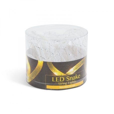 Karácsonyi fényfüzér - melegfehér / ezüst szállal - 2 m - 2 x AA