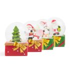 Karácsonyi LED-es hógömb - 4 féle - 8 db / display