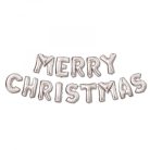 3D Karácsonyi "Merry Christmas" lufi - ezüst