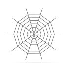 Plüss pókháló - halloween-i dekoráció - 200 cm - fekete