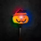 Halloween-i LED lámpa - rugós tök - elemes