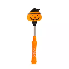 Halloween-i LED lámpa - rugós tök - elemes