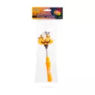 Halloween-i LED lámpa - rugós tök - elemes