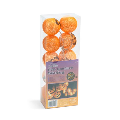 Halloween-i LED-es lampion fényfüzér