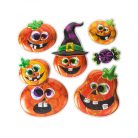 Halloween-i 3D matrica szett - holografikus tök - 6 db / csomag