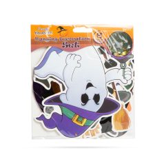   Halloween-i dekoráció szett - 6 féle motívum - csillogó spriál akasztóval