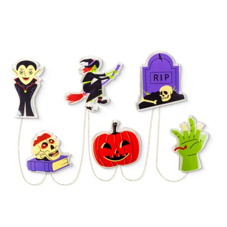 Halloween-i LED ablakdekor - gél - többféle forma - 85 cm