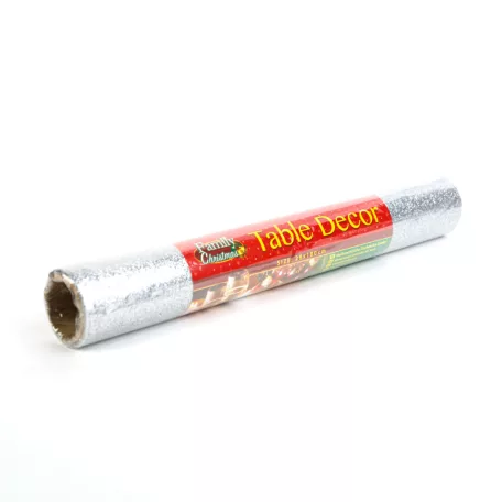 Karácsonyi asztalterítő futó - ezüst - 180 x 28 cm