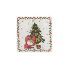   Karácsonyi papír teríték szett - 12 tányér, 6 pohár, 20 szalvéta