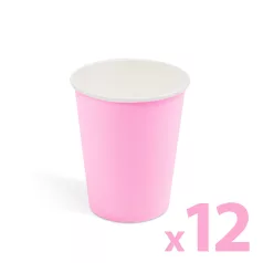 Papírpohár - rózsaszín - 2,5 dl - 12 db / csomag