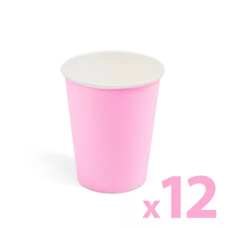 Papírpohár - rózsaszín - 2,5 dl - 12 db / csomag