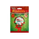 Karácsonyi lufi - alumínium fólia - koszorú - 64 x 49 cm