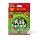 Karácsonyi lufi - alumínium fólia - gömb - 45 cm