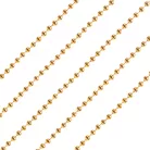 Dekor gyöngyfüzér - arany színben - 3,6 m