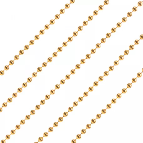Dekor gyöngyfüzér - arany színben - 3,6 m