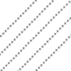 Dekor gyöngyfüzér - ezüst színben - 3,6 m