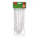 Dekor gyöngyfüzér - ezüst színben - 3,6 m