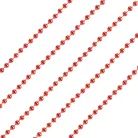 Dekor gyöngyfüzér - piros színben - 3,6 m