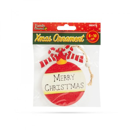 Karácsonyfadísz - gömb - akasztható - 8 x 10 cm