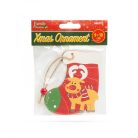 Karácsonyfadísz - mikuláscsizma - akasztható - 9 x 10 cm