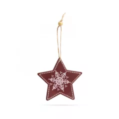 Karácsonyfadísz - csillag - akasztható - 9,6 x 9,3 cm