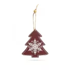 Karácsonyfadísz - fenyőfa - akasztható - 8,5 x 9,2 cm