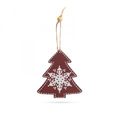 Karácsonyfadísz - fenyőfa - akasztható - 8,5 x 9,2 cm