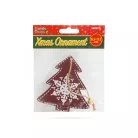 Karácsonyfadísz - fenyőfa - akasztható - 8,5 x 9,2 cm