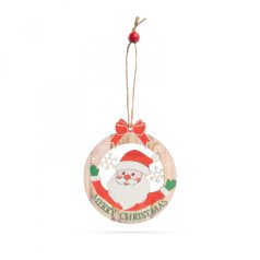 Karácsonyfadísz - mikulás - akasztható - 8,5 x 9,5 cm