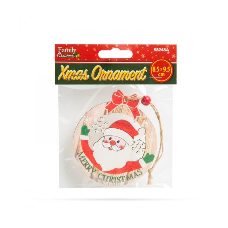 Karácsonyfadísz - mikulás - akasztható - 8,5 x 9,5 cm