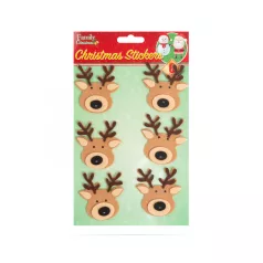   Karácsonyi 3D filc matrica szett - rénszarvas - 15 x 20 cm - 6 db / csomag