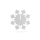 Karácsonyi dekor - jégkristály - ezüst  - 7 x 7 cm - 5 db / csomag