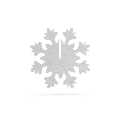   Karácsonyi dekor - jégkristály - ezüst  - 7 x 7 cm - 5 db / csomag