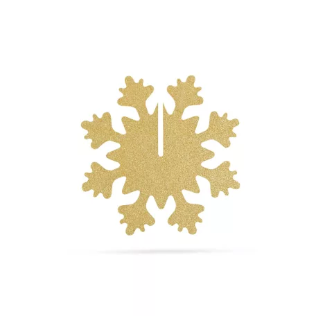Karácsonyi dekor - jégkristály - arany - 7 x 7 cm - 5 db / csomag