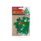 Karácsonyi lufi - fenyőfa - alumínium - 30 x 18 cm