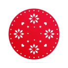 Karácsonyfa alá terítő - 90 cm x 3 mm - filc - piros