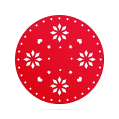 Karácsonyfa alá terítő - 90 cm x 3 mm - filc - piros