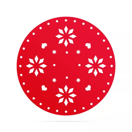 Karácsonyfa alá terítő - 90 cm x 3 mm - filc - piros