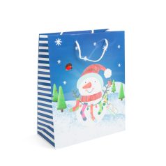   Karácsonyi ajándéktasak - papír - 265 x 127 x 330 mm - 4 féle / csomag - 12 db / csomag