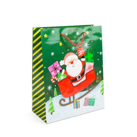 Karácsonyi ajándéktasak - papír - 265 x 127 x 330 mm - 4 féle / csomag - 12 db / csomag