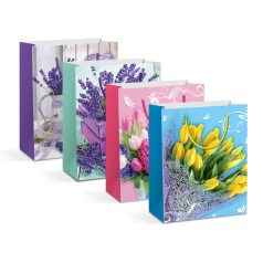   Ajándéktasak - papír - 178 x 102 x 228 mm - 4 féle / csomag - 12 db / csomag