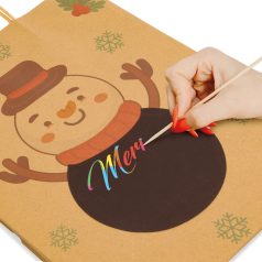   Ajándéktasak - papír, "Kraft" - 265 x 127 x 330 mm - 2 féle / csomag