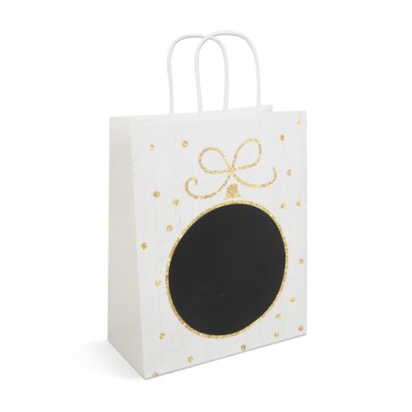 Ajándéktasak - papír, "Kraft" - 265 x 127 x 330 mm - 2 féle / csomag - 12 db / csomag