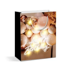   Ajándéktasak - 10 LED, papír - 265 x 127 x 330 mm - 2 féle / csomag